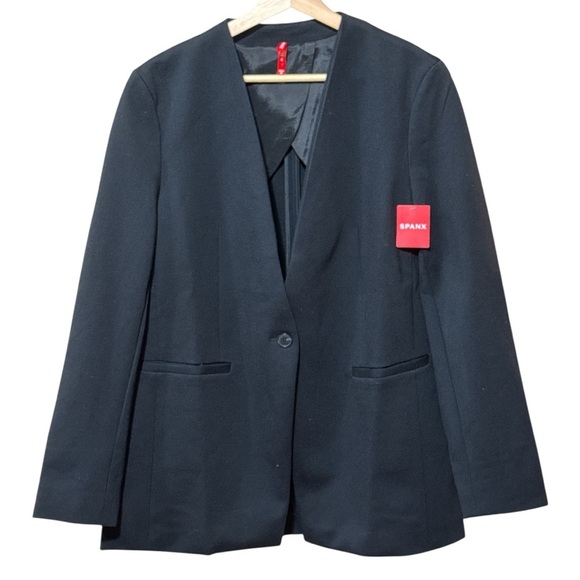 NWT - Spanx The Perfect Collarless Blazer - Black - M - Picture 4 of 6